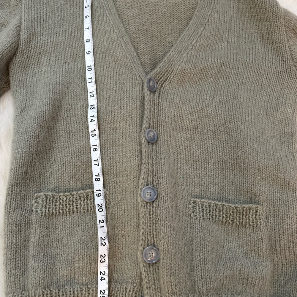 Fuzzy Unisex Mohair Angora Blend Kurt Cobain Cardigan - Picture 3 of 6
